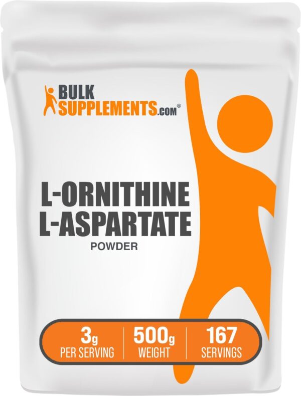 BulkSupplements. com L-ornitina L-aspartato en polvo – suplemento de ornitina