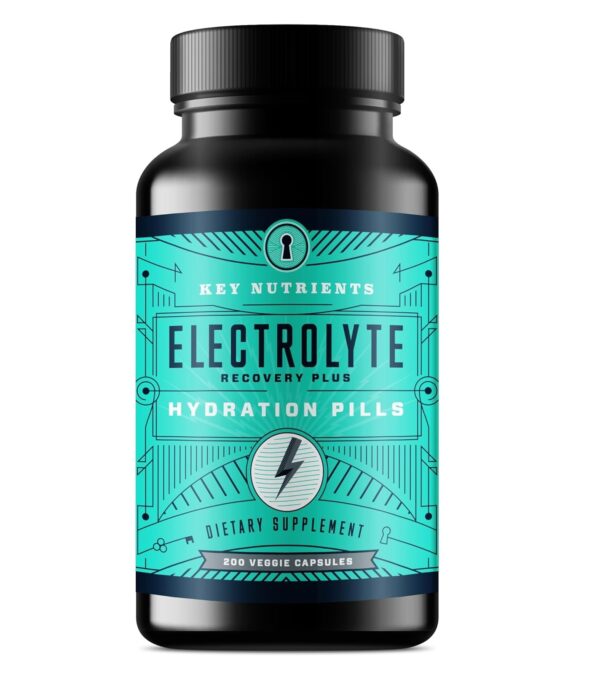 Tabletas de sal de electrolitos - Pastillas de repuesto de electrolitos keto - 200 cápsulas para rehidratación