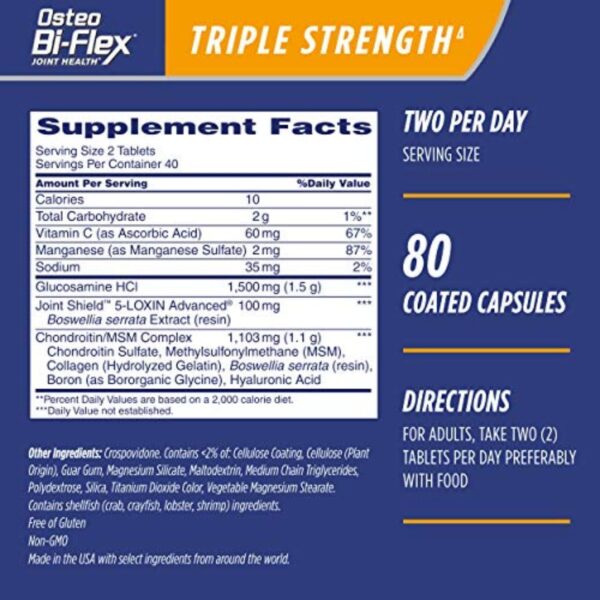 Suplemento para la salud de las articulaciones Osteo Bi-Flex 80 capsulas