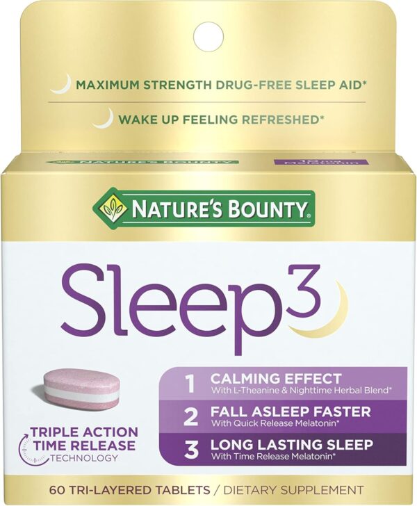 Melatonina Sleep3 de Nature's Bounty de 10 mg 60 comprimidos