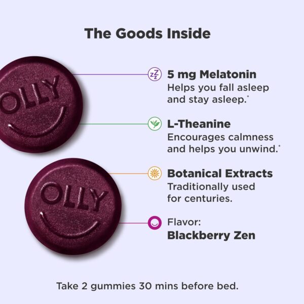 Gomitas para dormir extrafuertes OLLY, 5 mg de melatonina 90 und