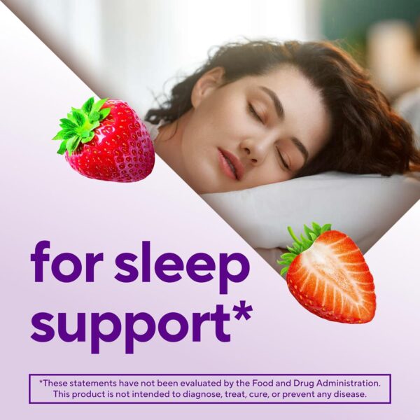 Suplementos de gomitas de melatonina de máxima potencia de Vitafusion, sabor a fresa, 10 mg