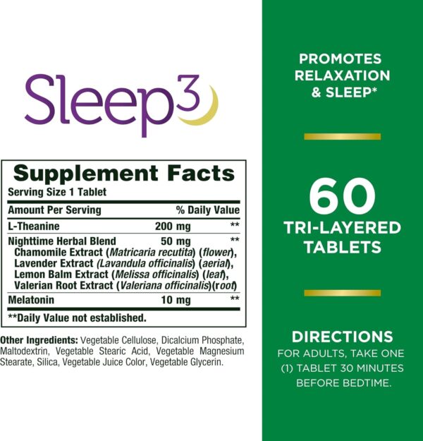 Melatonina Sleep3 de Nature's Bounty de 10 mg 60 comprimidos